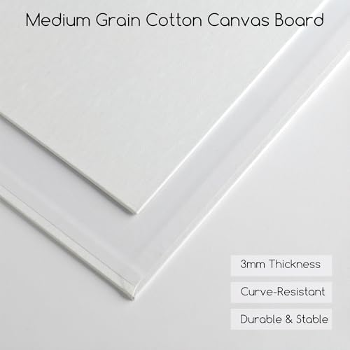 MEEDEN Canvas Boards for Painting White: 11"x14" 100% Cotton Canvas 2 Pack | Blank Paint Canvas Panels White Art Canvas Boards 8 Oz Gesso-Primed Artist Art Supplies for Oil Painting & Acrylic Pouring