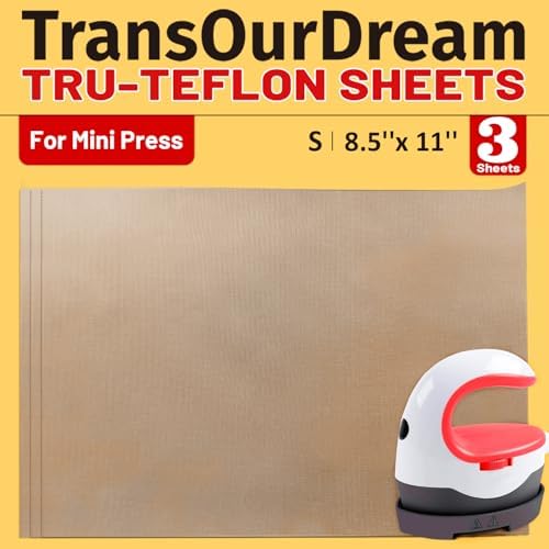TransOurDream PTFE Teflon Sheets, Size S 8.5 x 11", 3 Pack