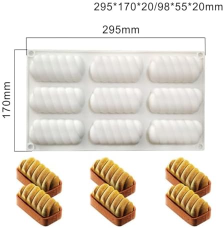 Silicone Mold for Baking Cakes,Soap Molds,Flower Shape Silicone Molds for Homemade French Dessert Mold for Pastry Chocolate,Jelly Chocolate Mold ＆ Ice Cube Tray (A_ Spiral Twist Shape)