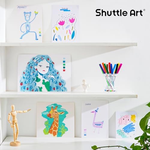 Shuttle Art Super Tip Washable Markers, 312 Pack Bulk, 12 Vibrant Colors