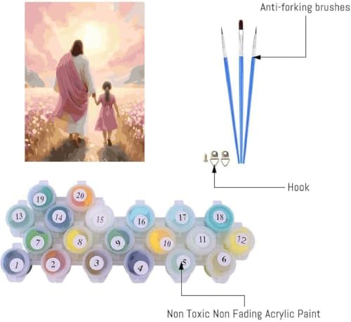 AIBOERL Paint by Numbers Kit for Adults Beginner,Jesus Religion, 12X16In