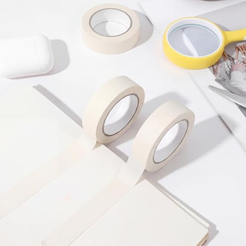 Ymapinc 3 Rolls 32.8ft Thin Washi Tape Set, 11Ydsx0.59In White Masking Tape for Painting/Craft, Decorative Tapes Pack, Washi Tapes for Scrapbooking/Book/DIY Craft/Journal/Gift Wrapping Art