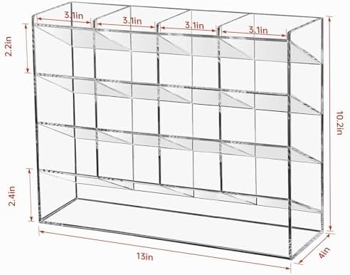 BEYGORM Acrylic Vertical Marker Organizer for 200 Markers, Desk Orgaizer