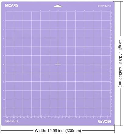 Strong Grip Cutting Mat for Cricut Maker 3/Maker/Explore 3/Air 2/Air/One (12x12 inch,3 Mats) Strong Adhesive Sticky Purple Quilting Replacement Cut Mats