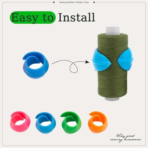 100pcs 4 Colors Thread Spool Huggers Silicone Bobbin Spool Savers No Loose Ends for Sewing Embroidery Machine Thread Spools Organizing