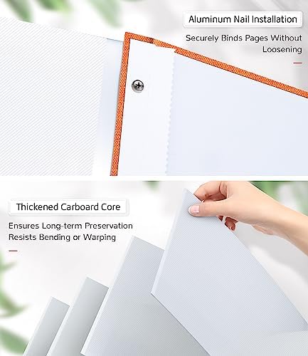 Artfeel Photo Album Self Adhesive Scrapbook Album for 3x5 4x6 5x7 8x10 Pictures,120 Pages Linen Cover with Display Window DIY Photo Book,Ideal Gifts for Family Travel Wedding Baby