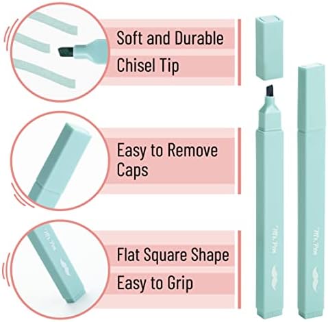 Mr. Pen- Aesthetic Highlighters No Bleed, 8 Pack, Earthy Colors, Chisel Tip | Cute Highlighters Assorted Colors for Journaling, Highlighting, Underlining, Fast Dry, Back to School Supplies