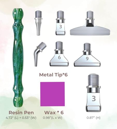 Hailivike 17PCS Threaded Diamond Art Pen Tools, Upgraded Milky Way Diamond Painting Pen, Diamond Art Roller Tool for DIY Crafts (Green)