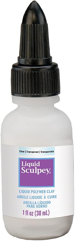 Sculpey Liquid Polymer Oven-Bake Clay, Clear, 1 oz. Bottle, Great for Jewelry, Holiday, DIY, Mixed Media, Window clings, Home décor and More! Perfect for Beginners to Artists!