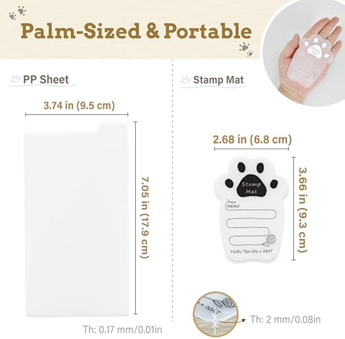 iMAT Cat Paw Stamp Mat for Wax Seals Non-Slip Silicone Mat Black