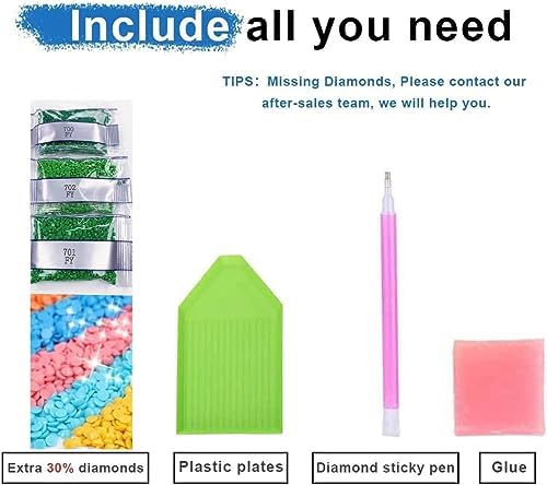 VeGuude Diamond Art Kit for Adult Beach and Lighthouse Diamond Painting Kit