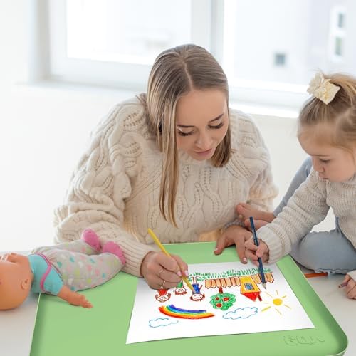Silicone Art Mat for Crafts with Raised Sides to Stay Tidy, 24" x 16"