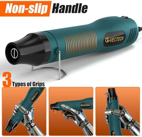 Mini Heat Gun, Dual Temperature Settings 482°F(250℃)&662°F(350℃) | Overload Protection,5.9Ft Long Cable,handheld,small,for craft ,plastic,shrink wrap bottles,resin,embossing