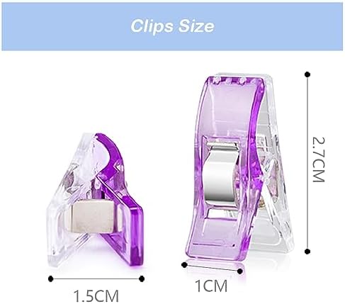 Quilting Clips and Sewing Fabric Clips, KOLUPA 200 Pcs Plastic Embroidery Clips with Storage Box, Multipurpose Crafting Tools Supplies and Accessories (Assorted Colors)