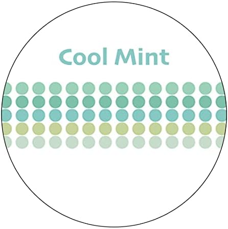 YUBBAEX Morandi 5/16" Dot Washi Tape Round Stickers 1250 Dots Stickers for Bullet Journal Planner Scrapbooking 2 3/8" x 10‘ (Cool Mint)