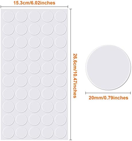 Zonon 500 Pcs Double Sided Adhesive Dots Clear Glue Point Tape Stickers Balloon Glue Round Mini No Traces Adhesive Sticker Dot Sticker for Classroom Decor Craft DIY Office (0.79 Inch/ 20 mm)