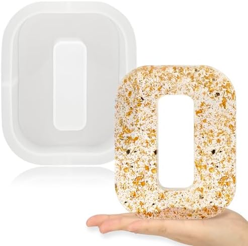 Gartful 7 Inch Large Letter Molds for Resin, 3D O Capital Alphabet Epoxy Resin Mold, A to Z Thick Resin Letter Molds for Making Letters, Word Sign Art, DIY Crafts, Making Cake, Party Home Decor