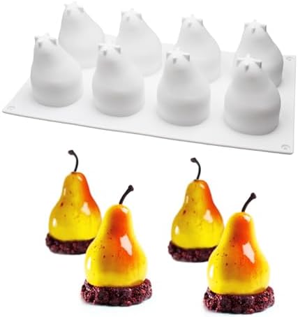 3D Pear-shaped Silicone Molds for Mousse, Cake, Pastry, Chocolate