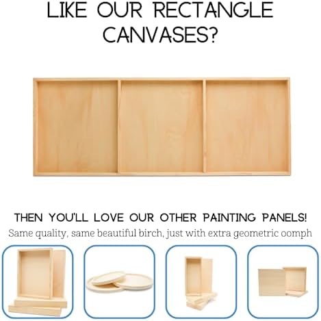 Birch Painting Panel 18 x 24 x 3/4-inch, Pack of 4 Large Wood Canvas Boards for Painting, Blank Signs for Crafts, by Woodpeckers