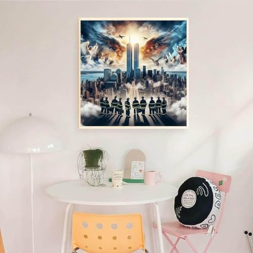 Dugsmgd Firefighter Diamond Art Kits for Adults, Diamond Painting 14X14 in