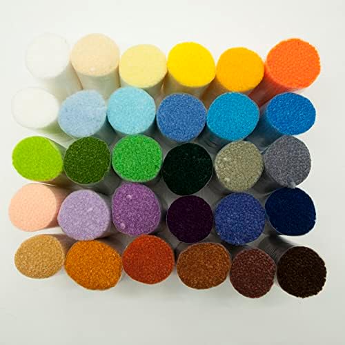EUBUY 30 Colors Latch Hook Yarn, Precut Assorted Colorful Yarn Bundles