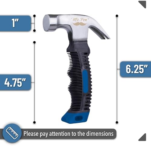 Mr. Pen- Claw Hammer, 8oz, Blue, Magnetic