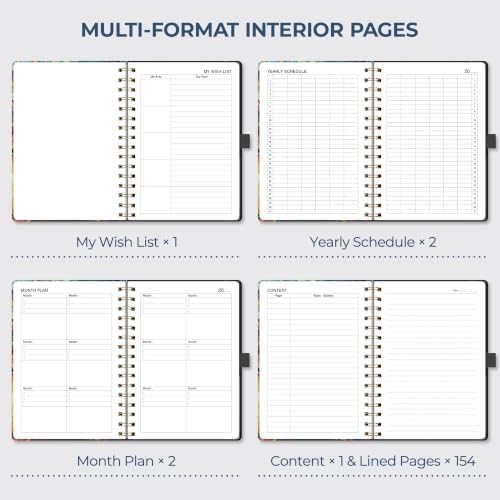AHGXG Spiral Journal Notebook, 160 Lined Pages, A5 Size (5.7'' x 8.3'')