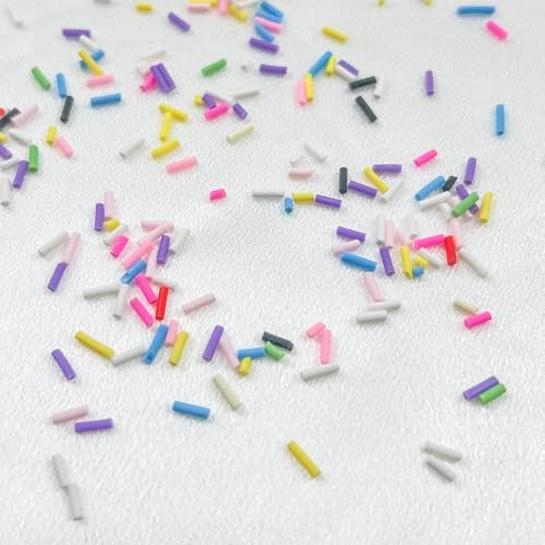 150g Fake Sprinkles Resin Sprinkles Clay Sprinkles Fake Candy Sprinkles Polymer Sprinkles Polymer Clay Slices for Resin Nail Slime Scrapbook DIY Art Crafts Making(249-mixed Color 1)