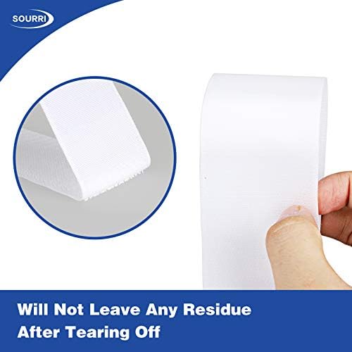 1 Inch x 26 Feet Hook and Loop Tape Sticky Back Fastener Roll, Nylon Self Adhesive Heavy Duty Strips Fastener for Home Office School Car and Crafting Organization