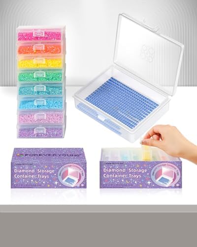 forever young 8PCS Diamond Painting Storage Containers Trays