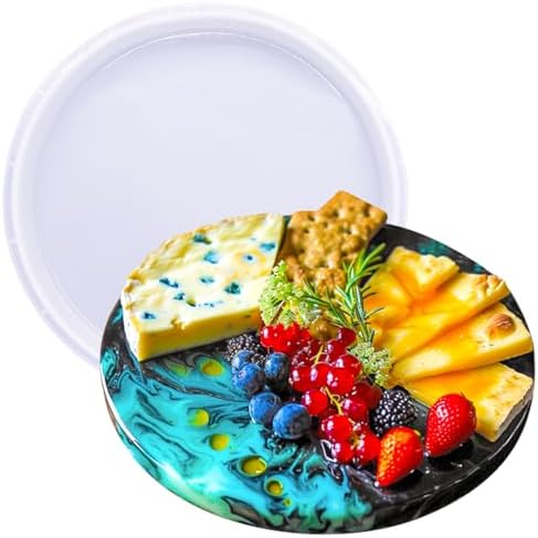 Cheese Board Resin Mold Round Large 10inch Make Epoxy Table Serving Tray Cutting Block Platter