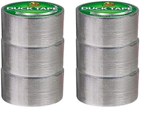 Duck Brand Color Duct Tape, 6-Roll, Metallic Chrome (1303158_C)