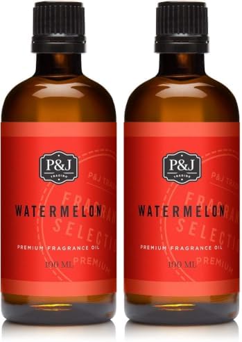 P&J Fragrance Oil - Watermelon Scented Candle Making, Soap Making, Diffuser Oil, 100ml (Pack of 2)