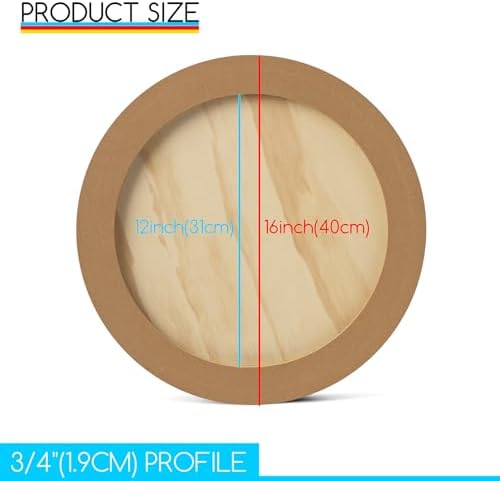 MEEDEN Round Wood Canvas Panels: 16" Dia Wooden Canvas Panel Pack of 2