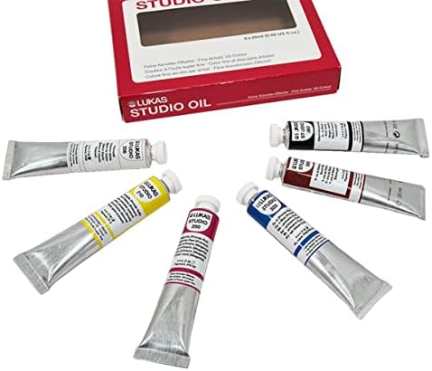 Lukas Studio Artist Oil Color Paints - High-pigment oil paint made with natural binder for artist, painting, & more! - [Assorted Colors - 20 mL]