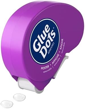 Glue Dots .375" Poster Dot Disposable Dispenser - 200 Clear Dots