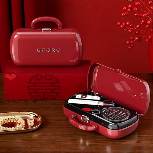 FKOG Sewing Project Kit, 151 Pcs Family Sewing Supplies Repair Kit Traveler Sewing Kit Sewing Thread Accessories DIY Sewing Supplies Organizer (Dark Red)