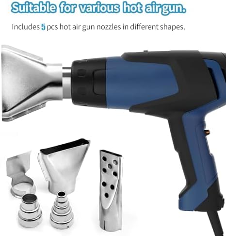 5 Pcs Heat Gun Nozzles Kit Stainless Steel Heat-Resistant Nozzles