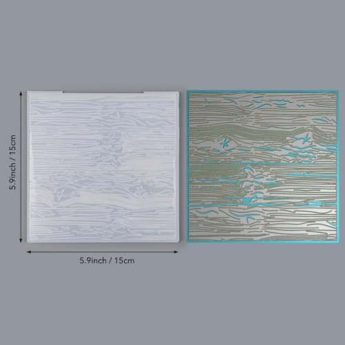 BAOFALI 3D Embossing Folder for Card Making,Wood Grain Plastic Texture Fades Embossing Folder Template for Scrapbooking Cardstock Album DIY Decoration Paper Crafting 5.9x5.9inch