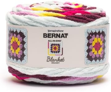 Bernat All in One Blanket Granny Soft Crochet Yarn, Summer Breeze, 2-Pack