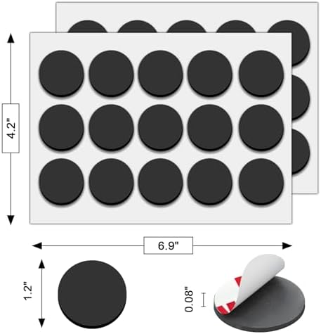 Towjug Adhesive Magnets for Crafts 1.2x0.08, 30 Peel & Stick Magnetic Dots