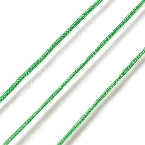 43 Yards Nylon String Friendship Bracelets String 0.8mm Nylon Beading Thread Braided Chinese Knotting Cord Macrame Cords for Kumihimo Necklaces Tassels Jewelry Crafts (Green)