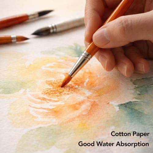 120 Sheets Watercolor Paper, 11 x 14 in, 140 Lb/300 GSM, Cold Press