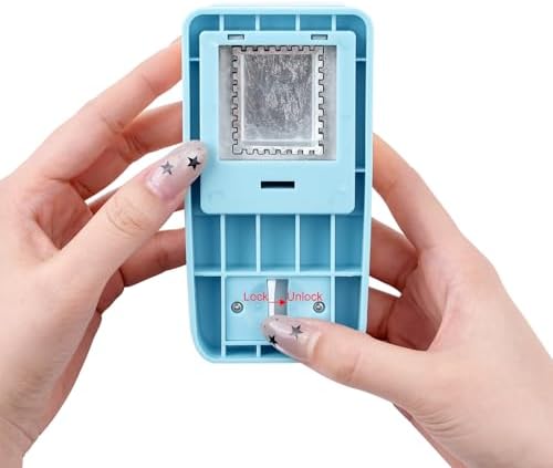 CYFUN DESIGN 4Pcs Stamp Puncher, 1.5inch/1.5x1.25inch Large Postage Stamp Punch, 1inch/1x0.8 inch Mini Square Stamps Hole Punch, Stamps Cutter Hole Punch, Paper Punches for Crafting Scrapbook Supplies