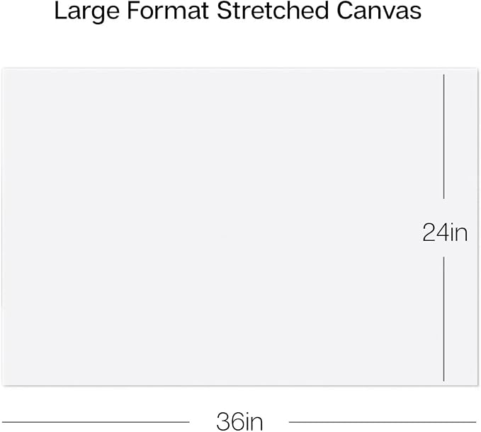KINGART Stretched White Canvas Set – Rectangle, 24x36 Inch, 2-Pack – 100% Cotton, Triple Gesso Primed – 5/8" Profile Back-Stapled Artist Boards for Acrylic, Oil, Pouring, & Mixed Media Painting