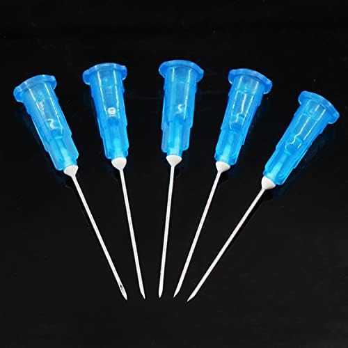 300 Pack 23Ga 1Inch Sterile Disposable Injection Needle with Cap for Scientific and Industrial Dispensing Needle Accessories