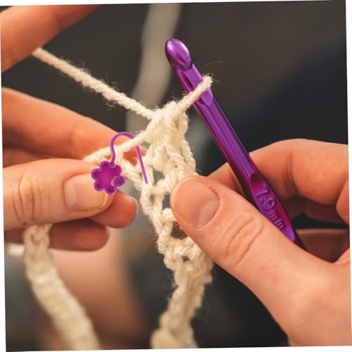 TEHAUX 1 Set Knitting Tool with Stitch Savers Caps Crochet Needles Row Counters Yarn Clips Portable Knitting Accessories for Crafting Projects Anywhere