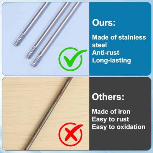 30PCS Beadable Pen Extender Rods, 117mm Beaded Metal Rods, Silver