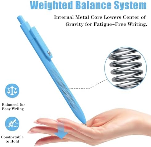 Vitoler Pens, 8 Pack 0.5mm Fine Point Cute Gel Pens with Fidget Quick Dry