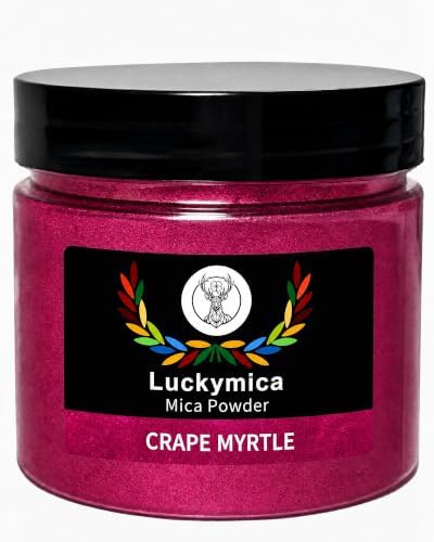 Mica Powder for Epoxy Resin, Premium Pearlescent Pigment Powder for Resin Art, Dye, Nail Polish, Paint, Candle Making, Soap Making, Bath Bombs, DIY Cosmetics - Crape Myrtle (50g / 1.76oz)